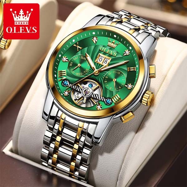 OLEVS 9910 Mechanical Wrist Watch Men - Green