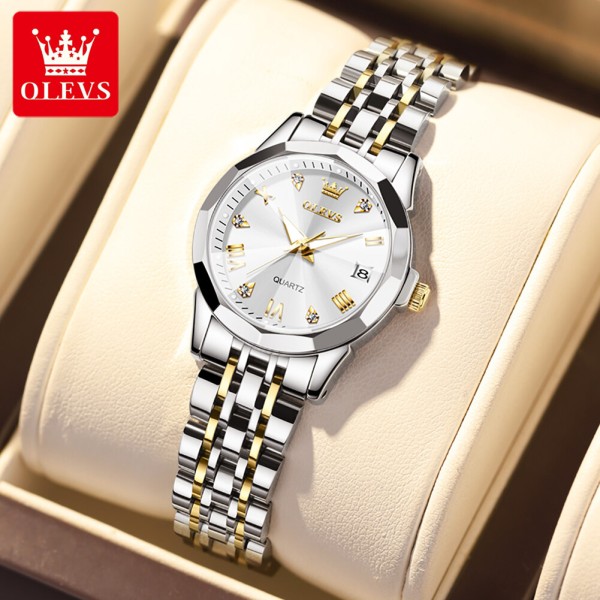 OLEVS 9931 Ladies Fashion Quartz Watch - White
